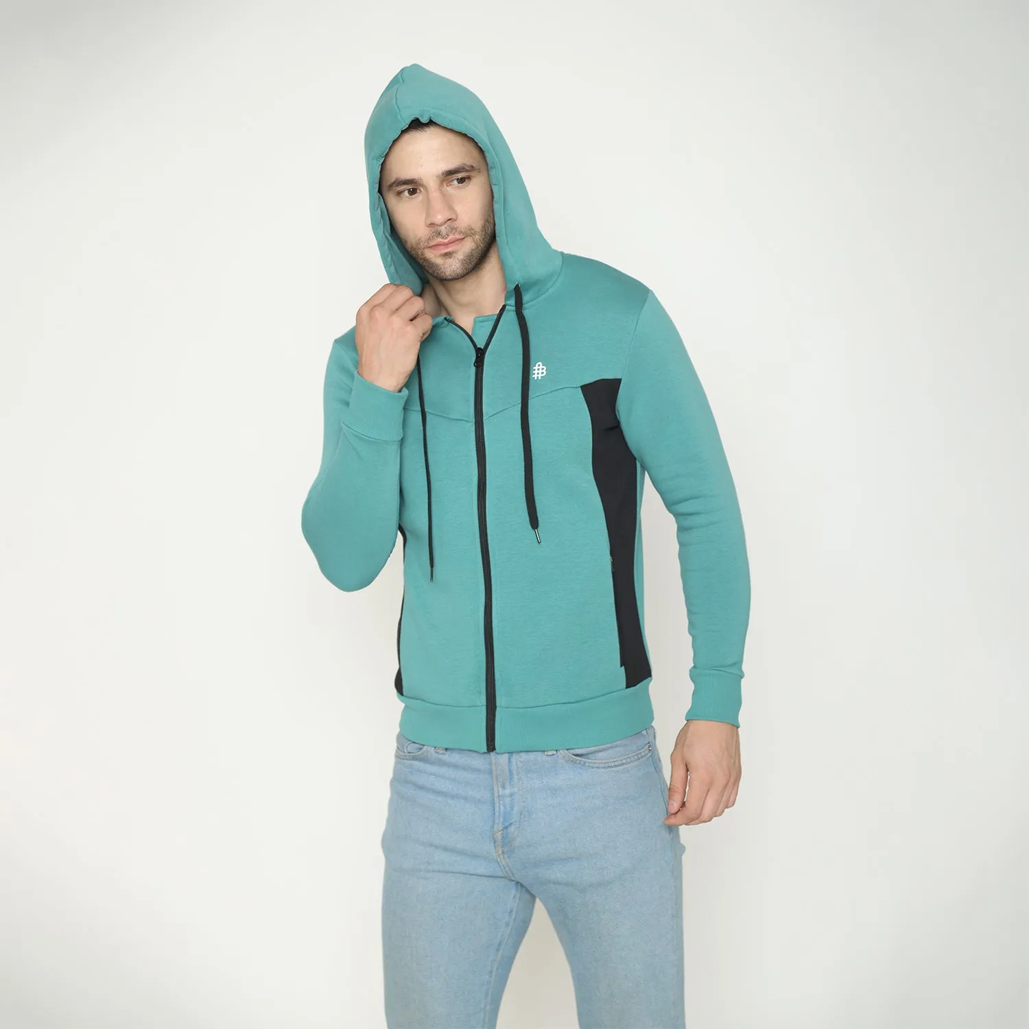 Men's Hoodie Jacket - Aqua