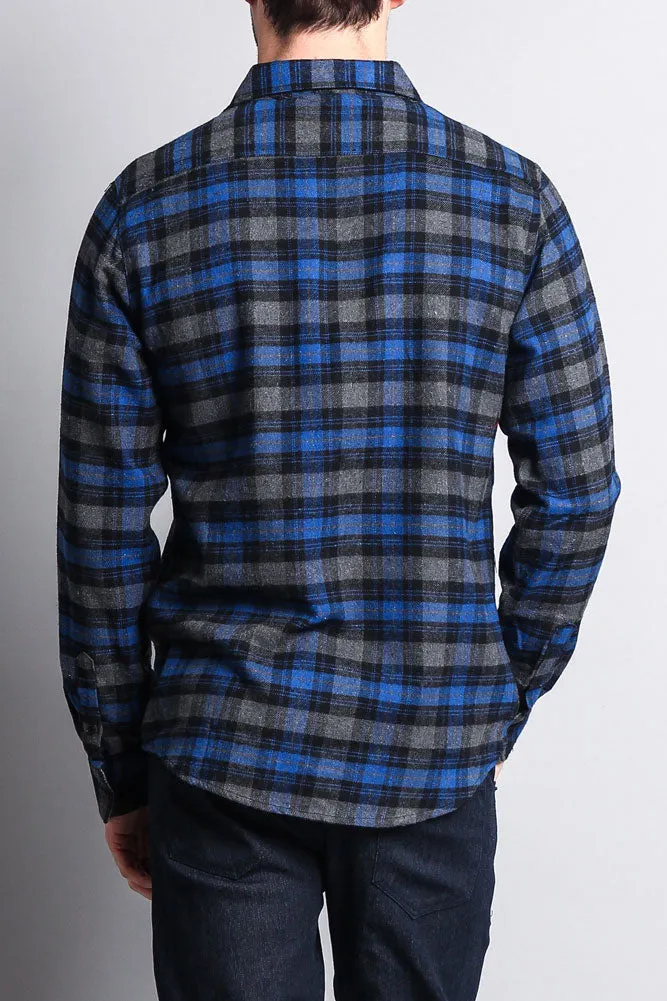 Men's Long Sleeve Woven Flannel Shirt