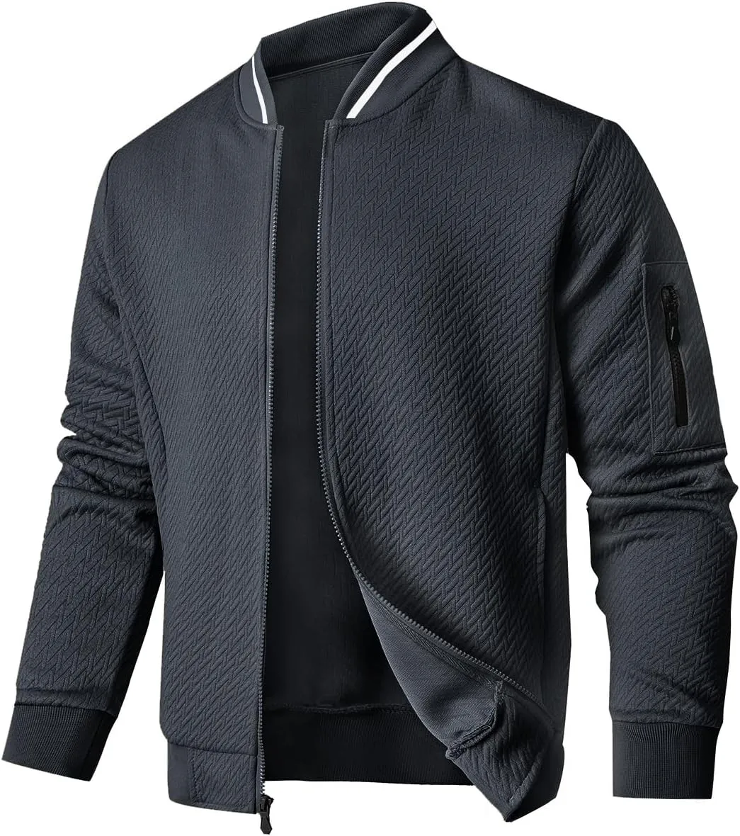 Mens Loose Fit Lightweight Jacket Casual Stylish bomber Jacket