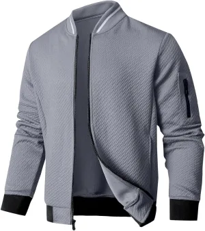 Mens Loose Fit Lightweight Jacket Casual Stylish bomber Jacket