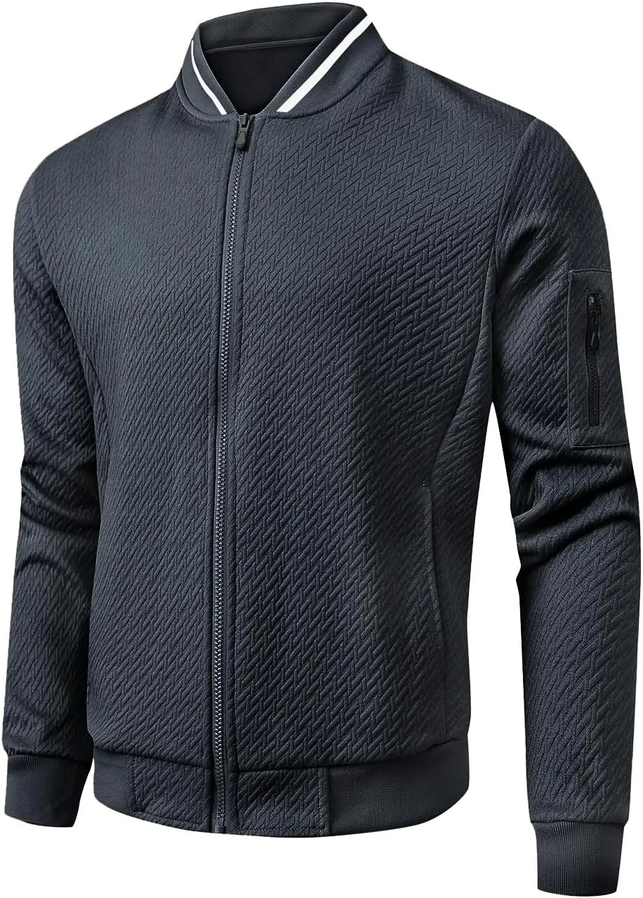 Mens Loose Fit Lightweight Jacket Casual Stylish bomber Jacket