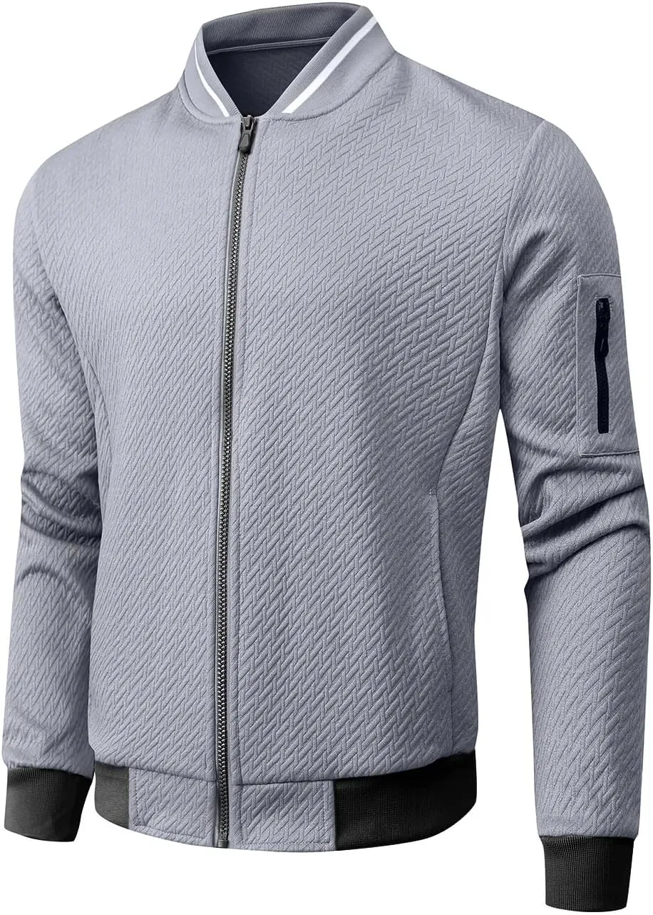 Mens Loose Fit Lightweight Jacket Casual Stylish bomber Jacket