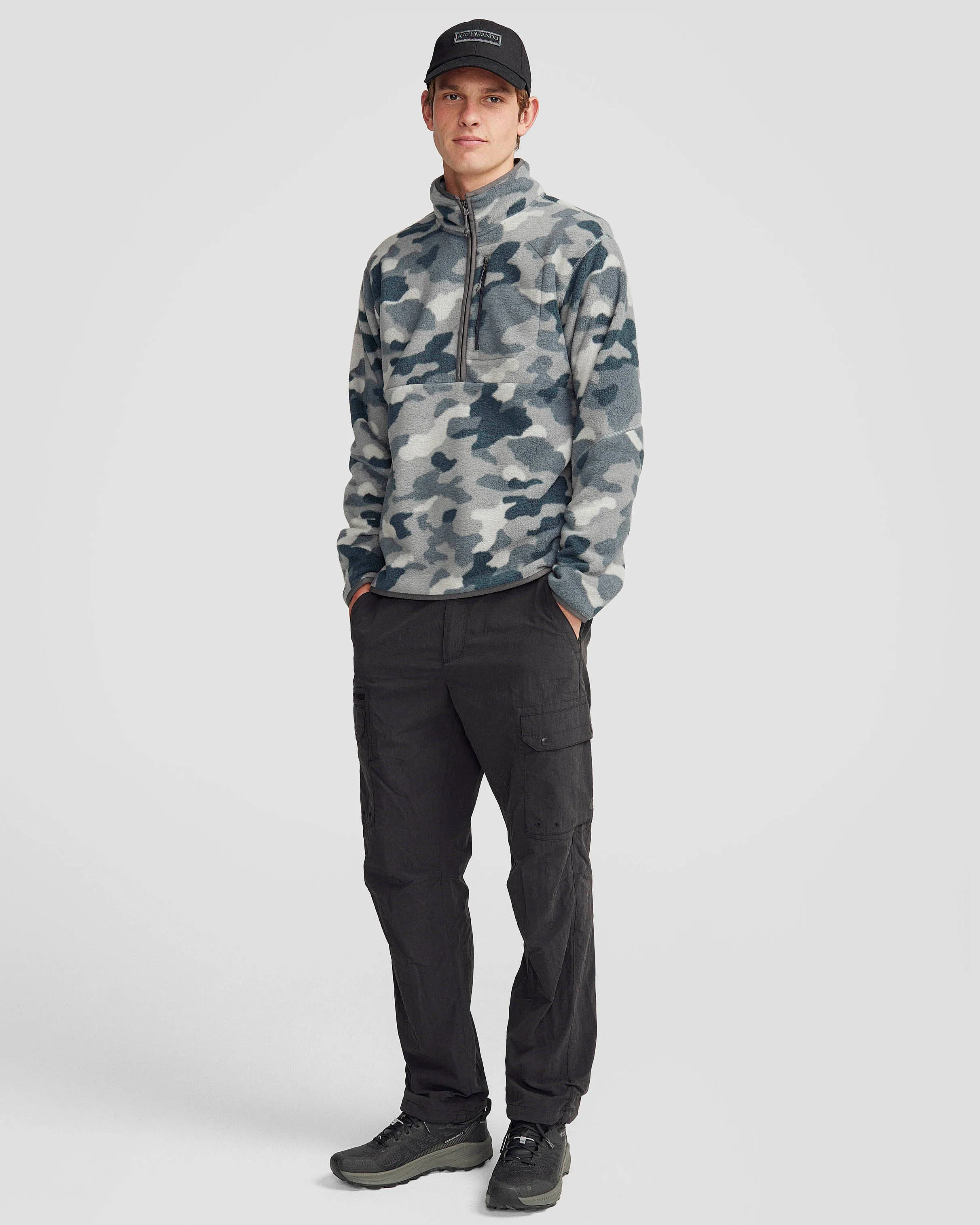 Men's Trailhead Fleece 1/4 Zip Pullover - Moon Tree Camo Print