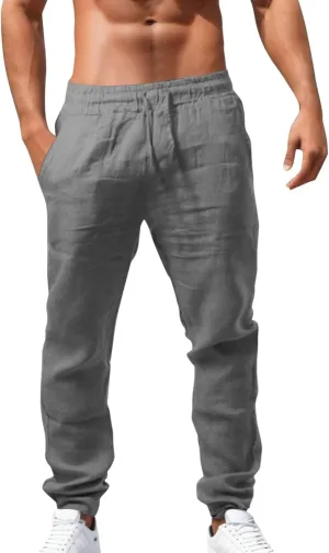 Mens Workout Gym Pant Casual Sweatpants Straight-Leg Joggers Running Hip Hop Y2K Trousers Summer Beach Pants