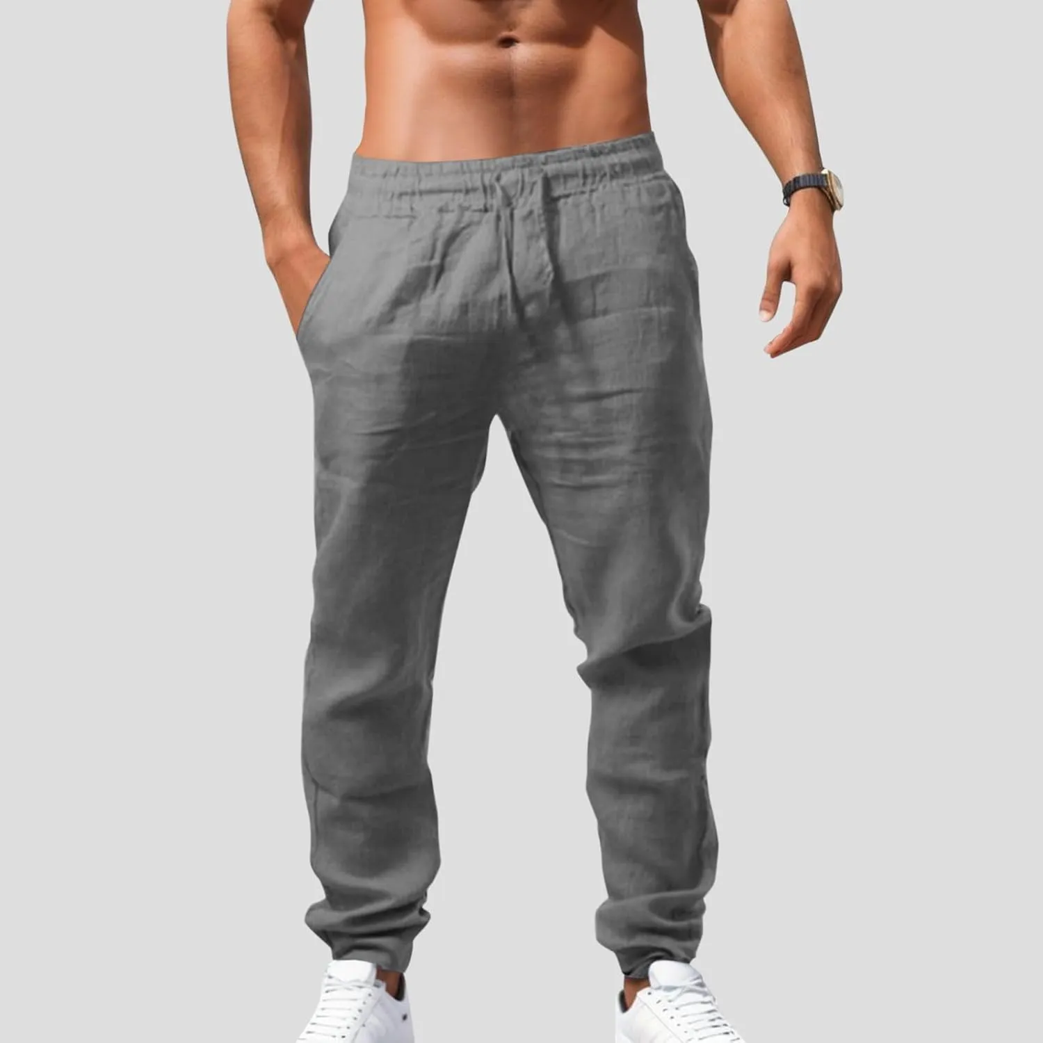 Mens Workout Gym Pant Casual Sweatpants Straight-Leg Joggers Running Hip Hop Y2K Trousers Summer Beach Pants