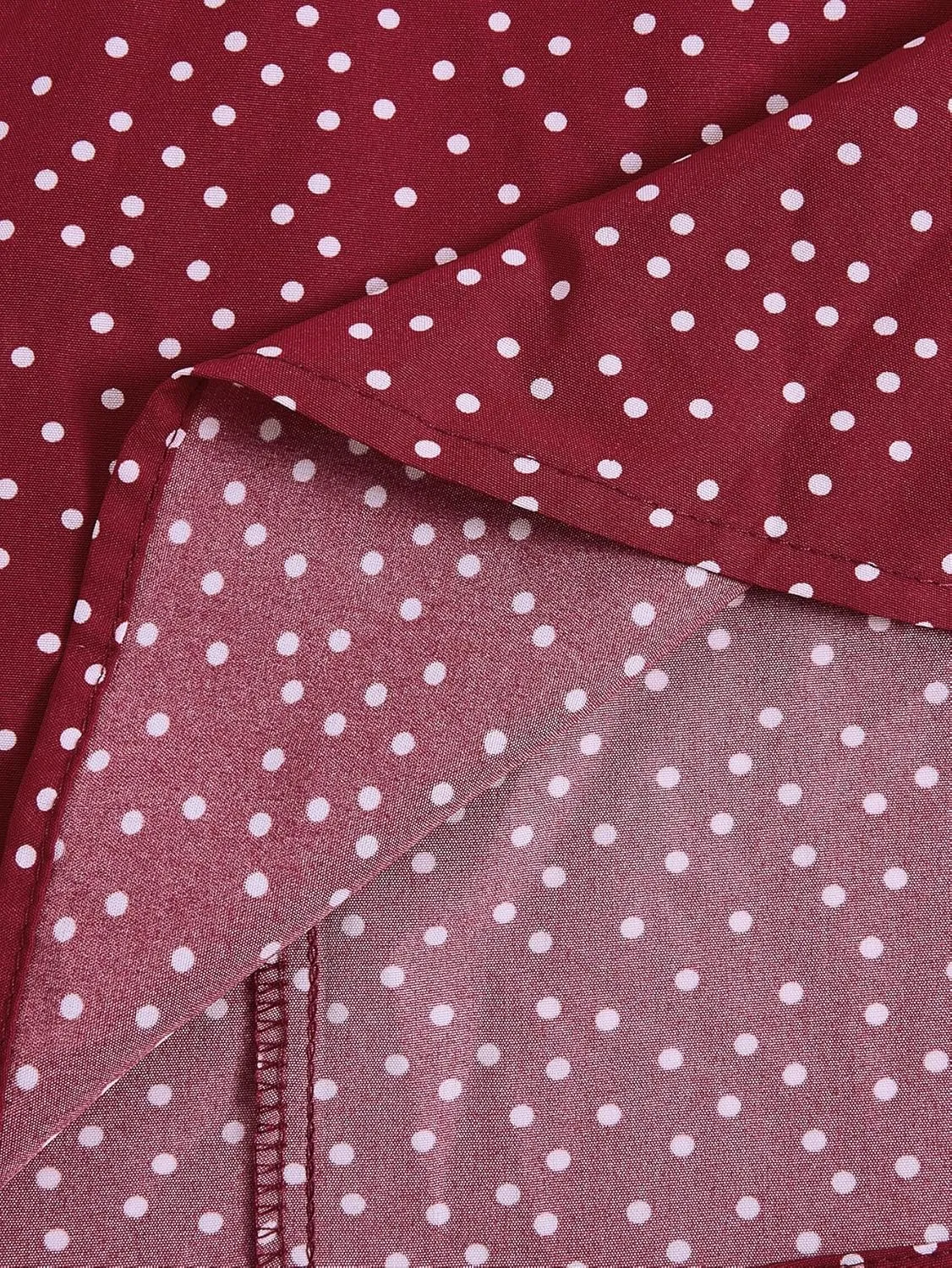 Milumia Women's Polka Dots Skirt Elastic A Line High Waisted Flared Midi Skirts