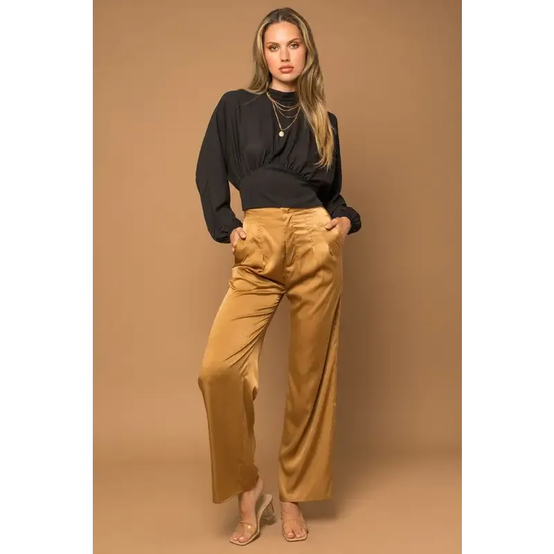 Mock Neck Bottom Fitted Top