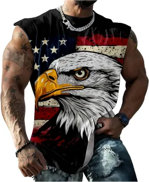 Muscle Shirts for Men Graphic Tank Top Summer Mens Sleeveless Shirts Quick Dry Cool 3D Design Bodybuilding Tee