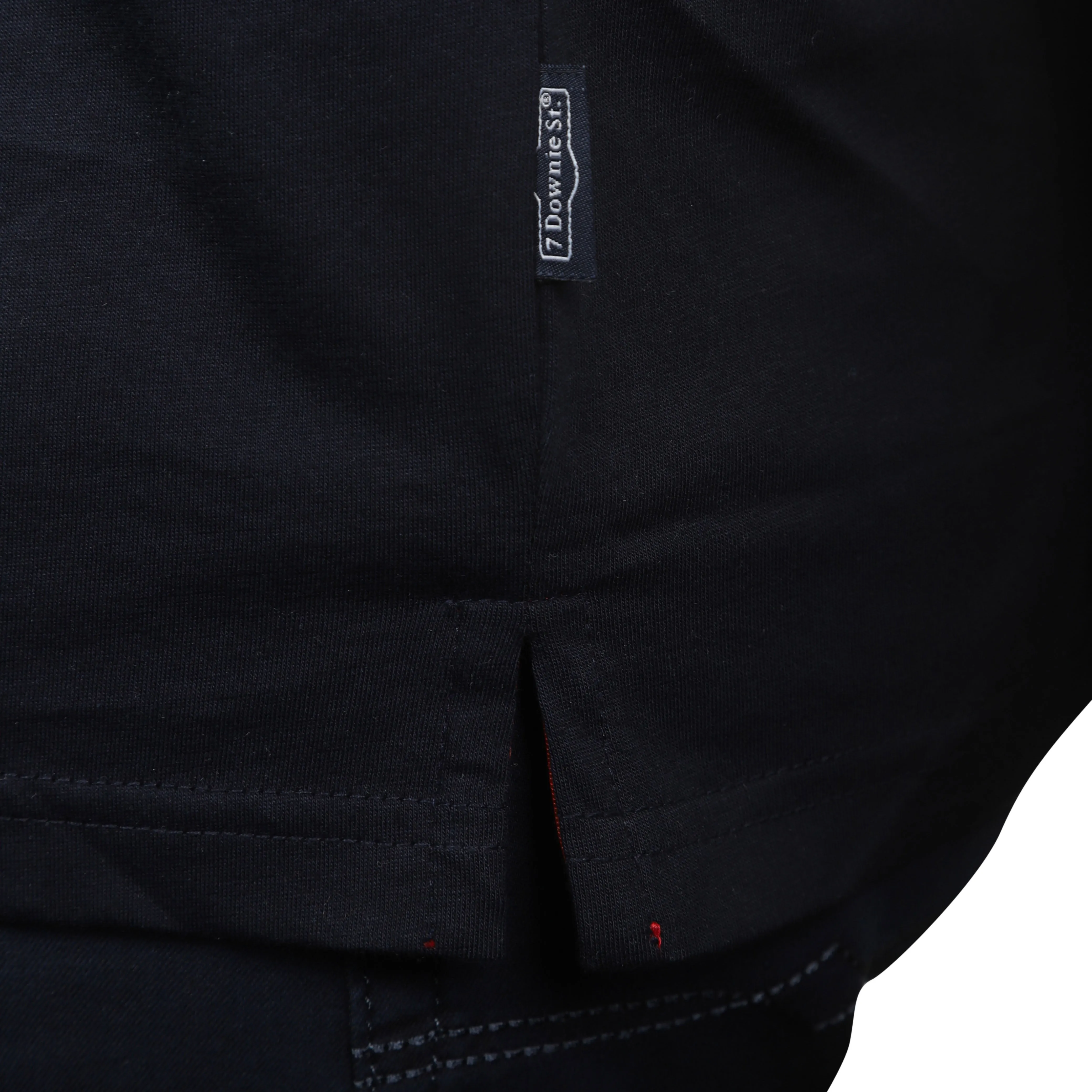 Navy Mercerized Cotton V-Neck T-Shirt
