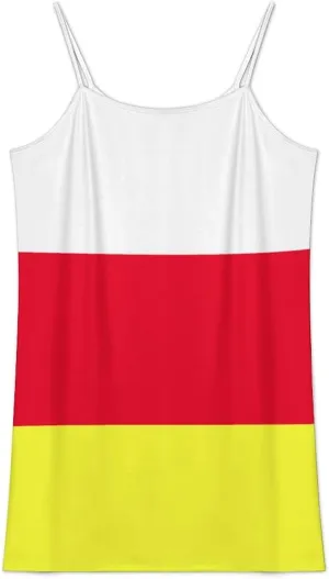 North Ossetia Flag Camisole Dress Womens Dresses Womens Fall Fashion 2022 Casual T-Shirt Dress