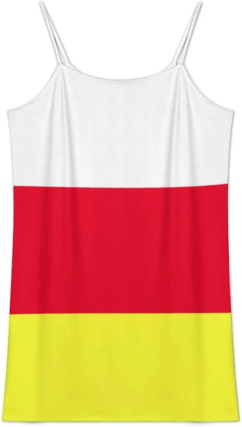 North Ossetia Flag Camisole Dress Womens Dresses Womens Fall Fashion 2022 Casual T-Shirt Dress