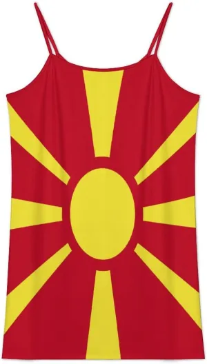 North Ossetia Flag Camisole Dress Womens Dresses Womens Fall Fashion 2022 Casual T-Shirt Dress