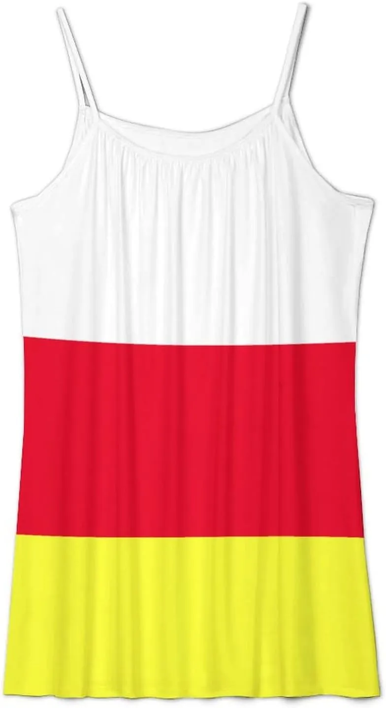 North Ossetia Flag Camisole Dress Womens Dresses Womens Fall Fashion 2022 Casual T-Shirt Dress