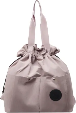 Nylon Hobo Bag Plain Backpack Casual Shoulder Tote Stachel Bag Travel Daypacks (Purple)