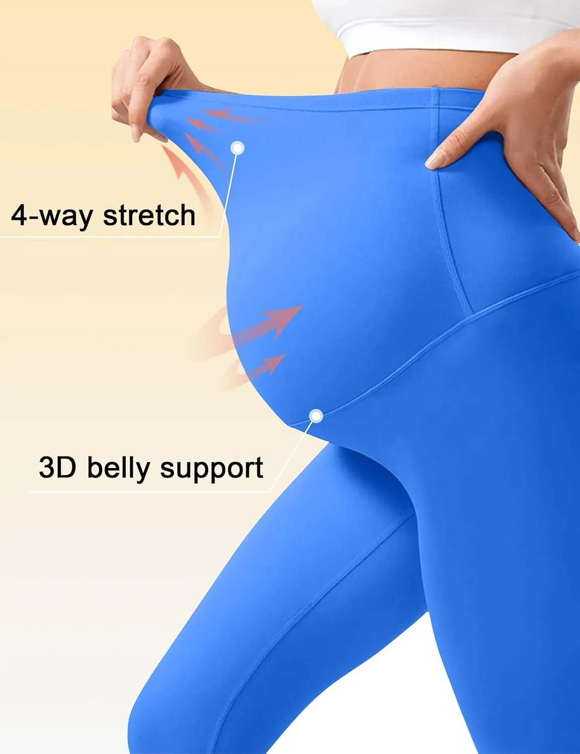 Olmlmt Womens Maternity Workout Leggings Over The Belly Buttery Soft Active Yoga Pregnancy Pants