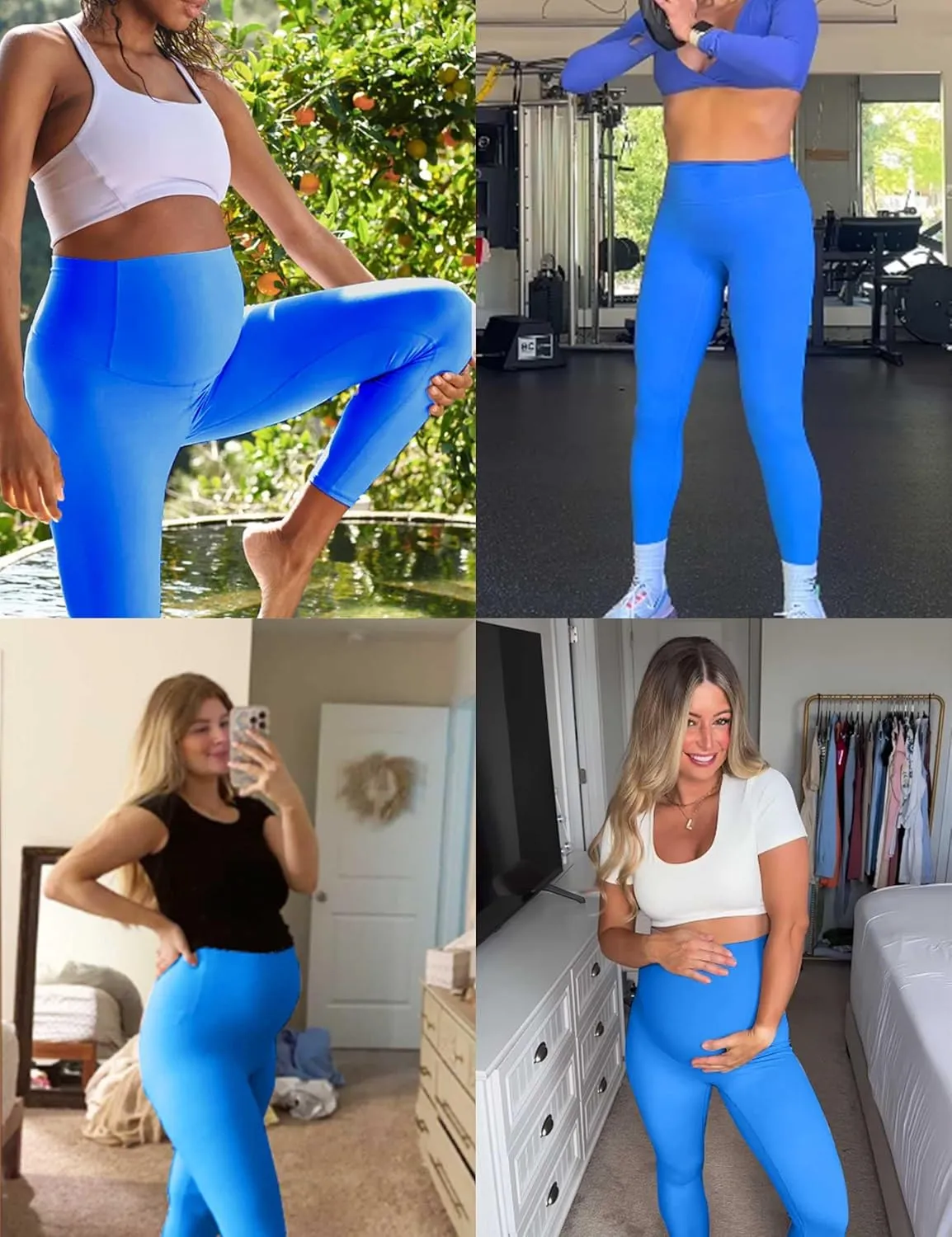 Olmlmt Womens Maternity Workout Leggings Over The Belly Buttery Soft Active Yoga Pregnancy Pants