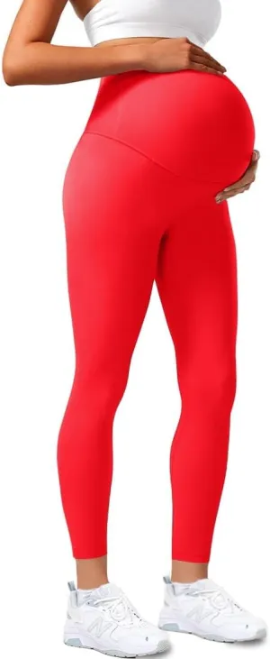 Olmlmt Womens Maternity Workout Leggings Over The Belly Buttery Soft Active Yoga Pregnancy Pants