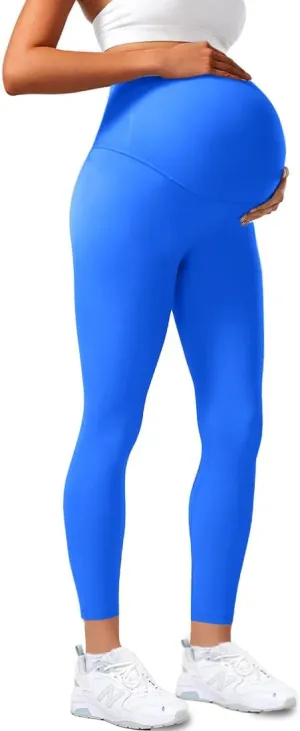 Olmlmt Womens Maternity Workout Leggings Over The Belly Buttery Soft Active Yoga Pregnancy Pants