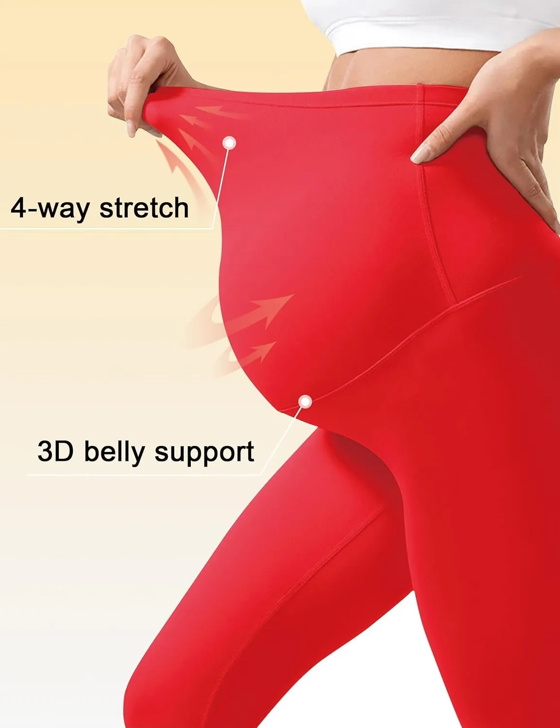 Olmlmt Womens Maternity Workout Leggings Over The Belly Buttery Soft Active Yoga Pregnancy Pants