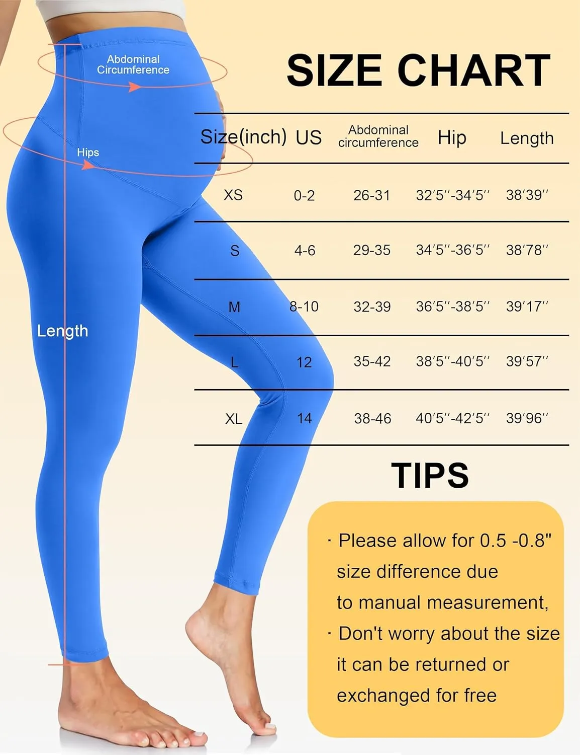 Olmlmt Womens Maternity Workout Leggings Over The Belly Buttery Soft Active Yoga Pregnancy Pants