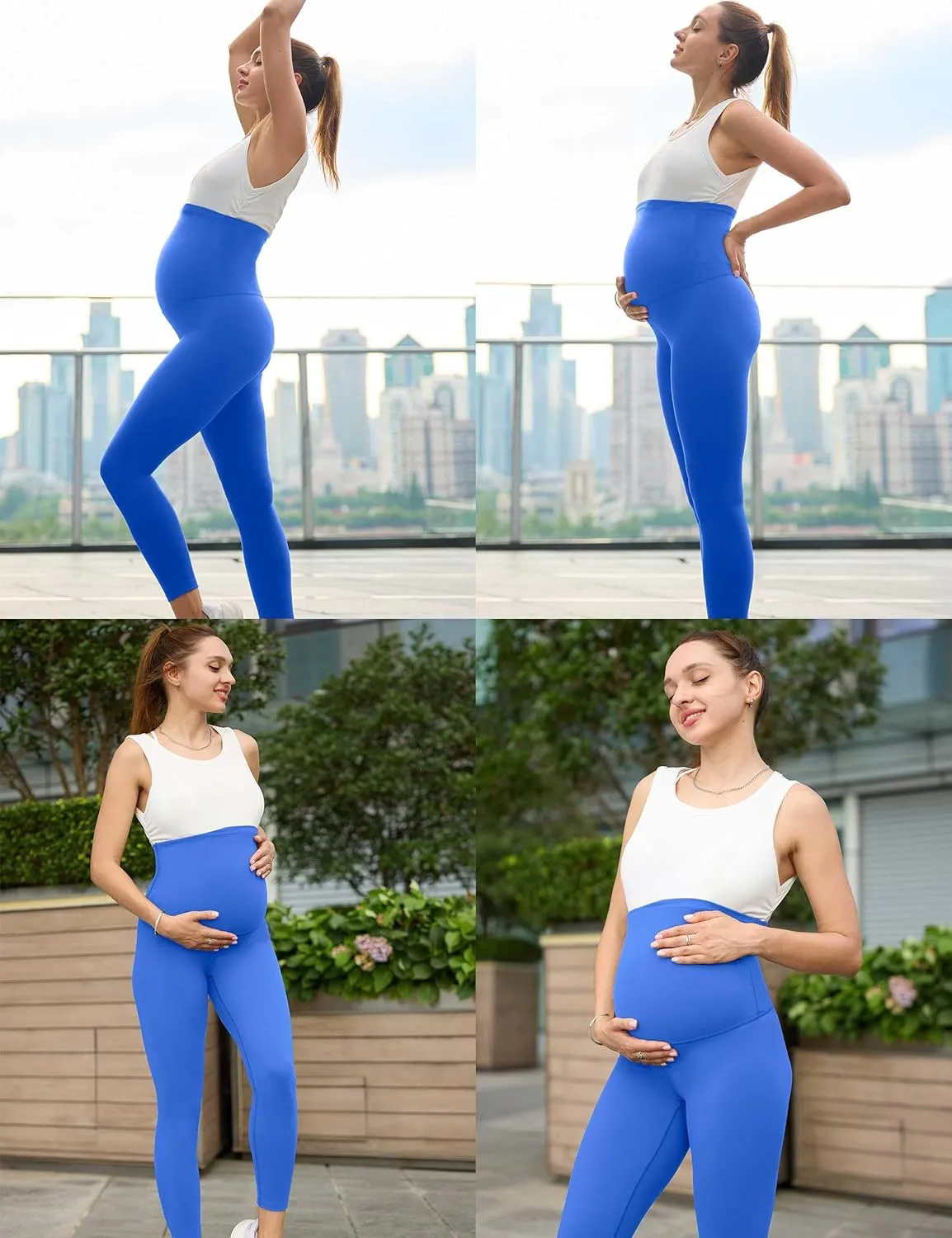 Olmlmt Womens Maternity Workout Leggings Over The Belly Buttery Soft Active Yoga Pregnancy Pants