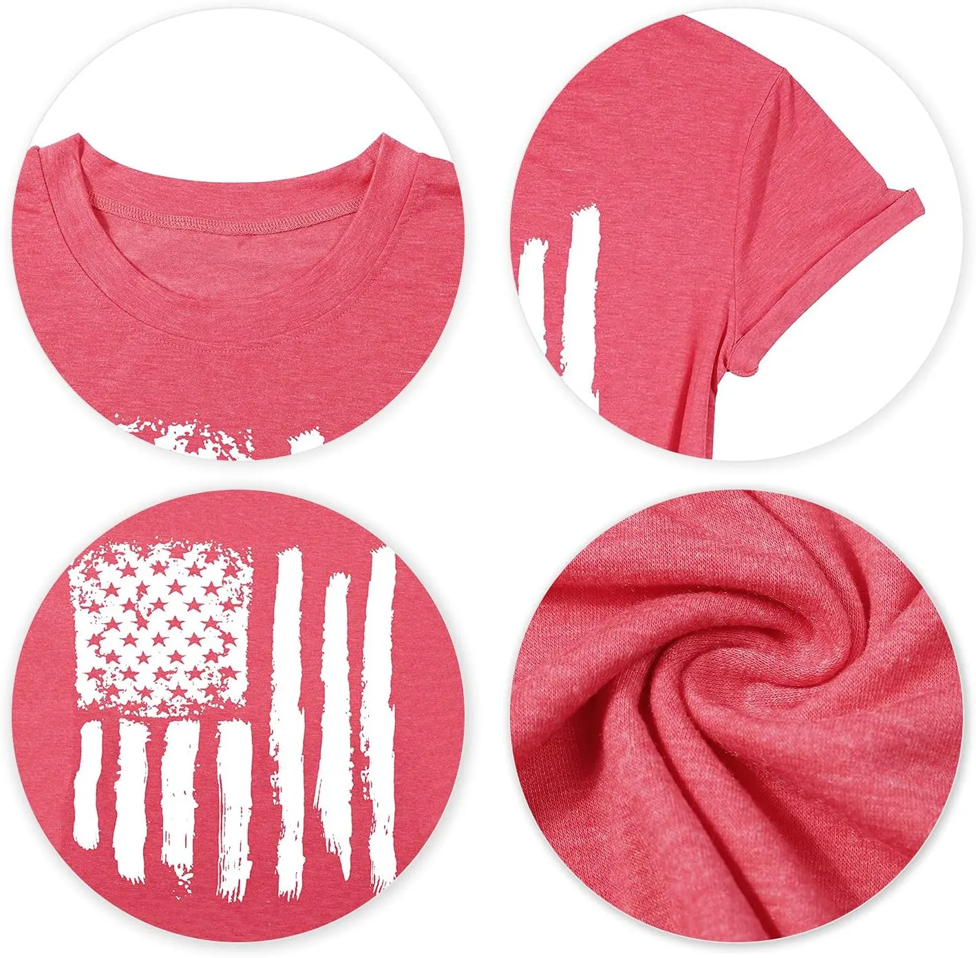 Patriotic Shirts for Women American Flag Shirt 4th of July Tshirt Graphic Tees Casual Short Sleeve Tee Top