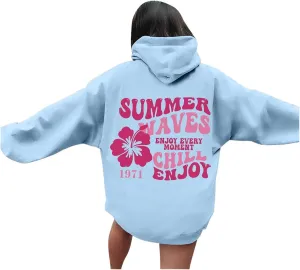 Pink Palm Puff Hoodie Preppy Y2k Hoodie Cute Graphic Hoodies for Teen Girls Oversized Clothes