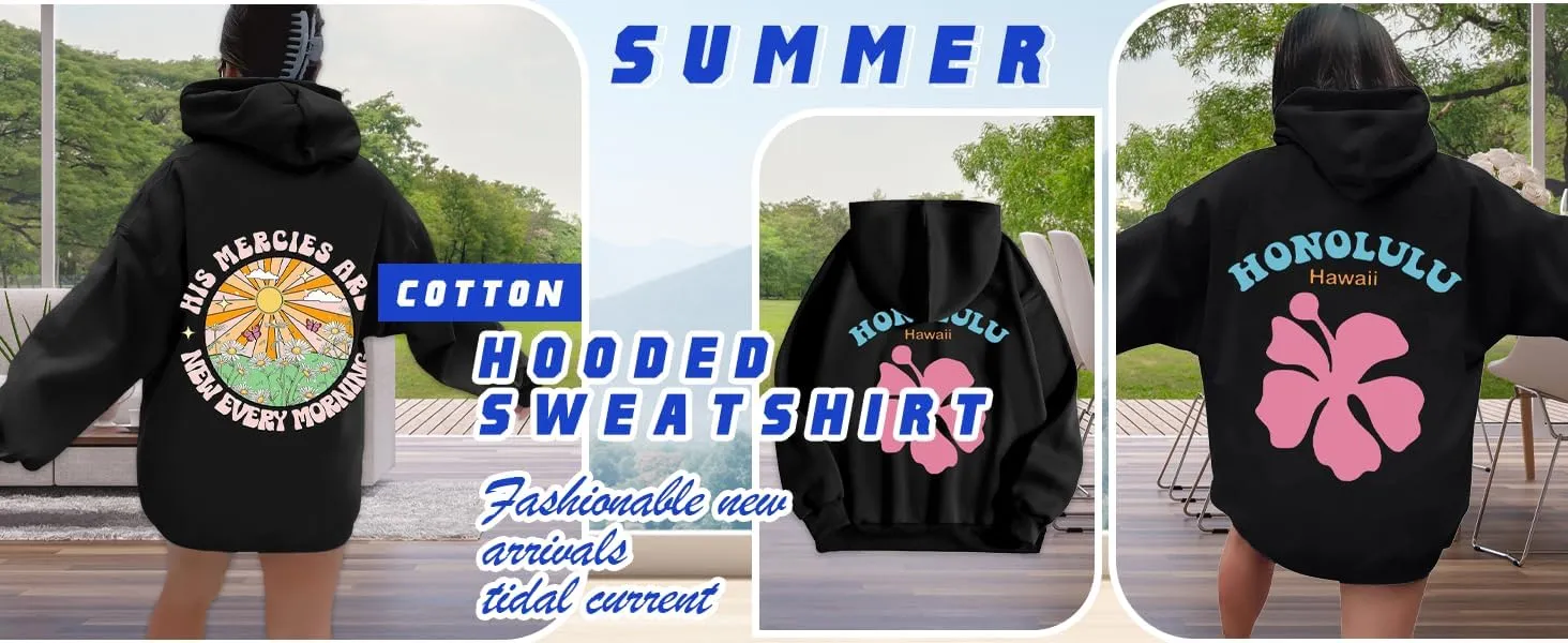 Pink Palm Puff Hoodie Preppy Y2k Hoodie Cute Graphic Hoodies for Teen Girls Oversized Clothes