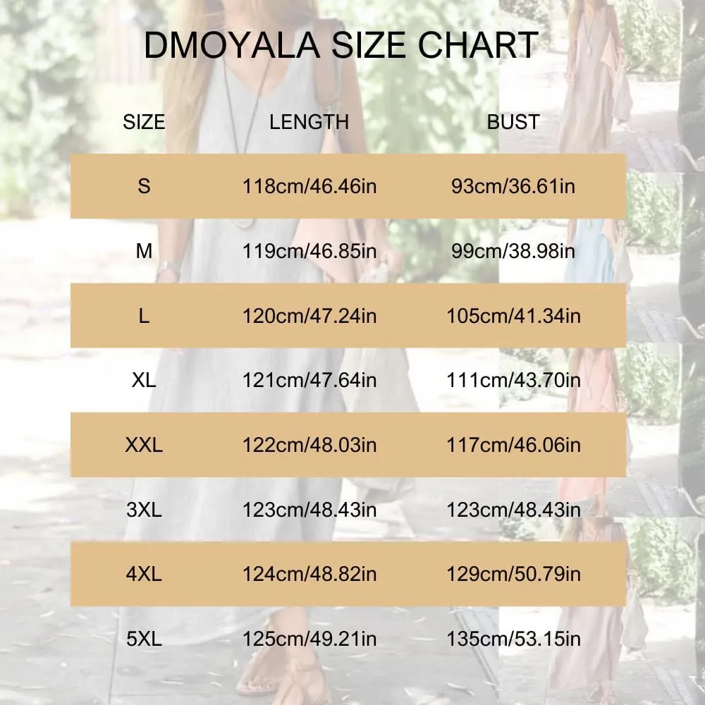 Plus Size Linen Dress for Women Summer Sleeveless Tank Dress Caual Long Flowy Dress Beach Sundresses