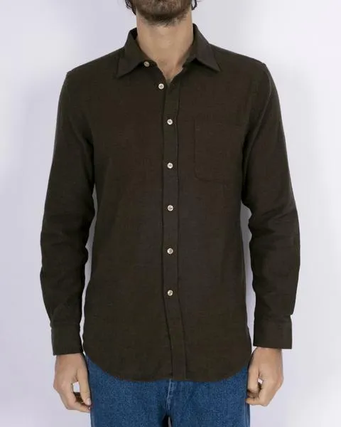PORTUGUESE FLANNEL Teca Green Shirt