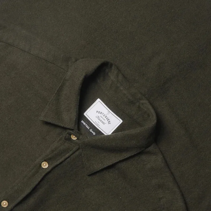 PORTUGUESE FLANNEL Teca Green Shirt