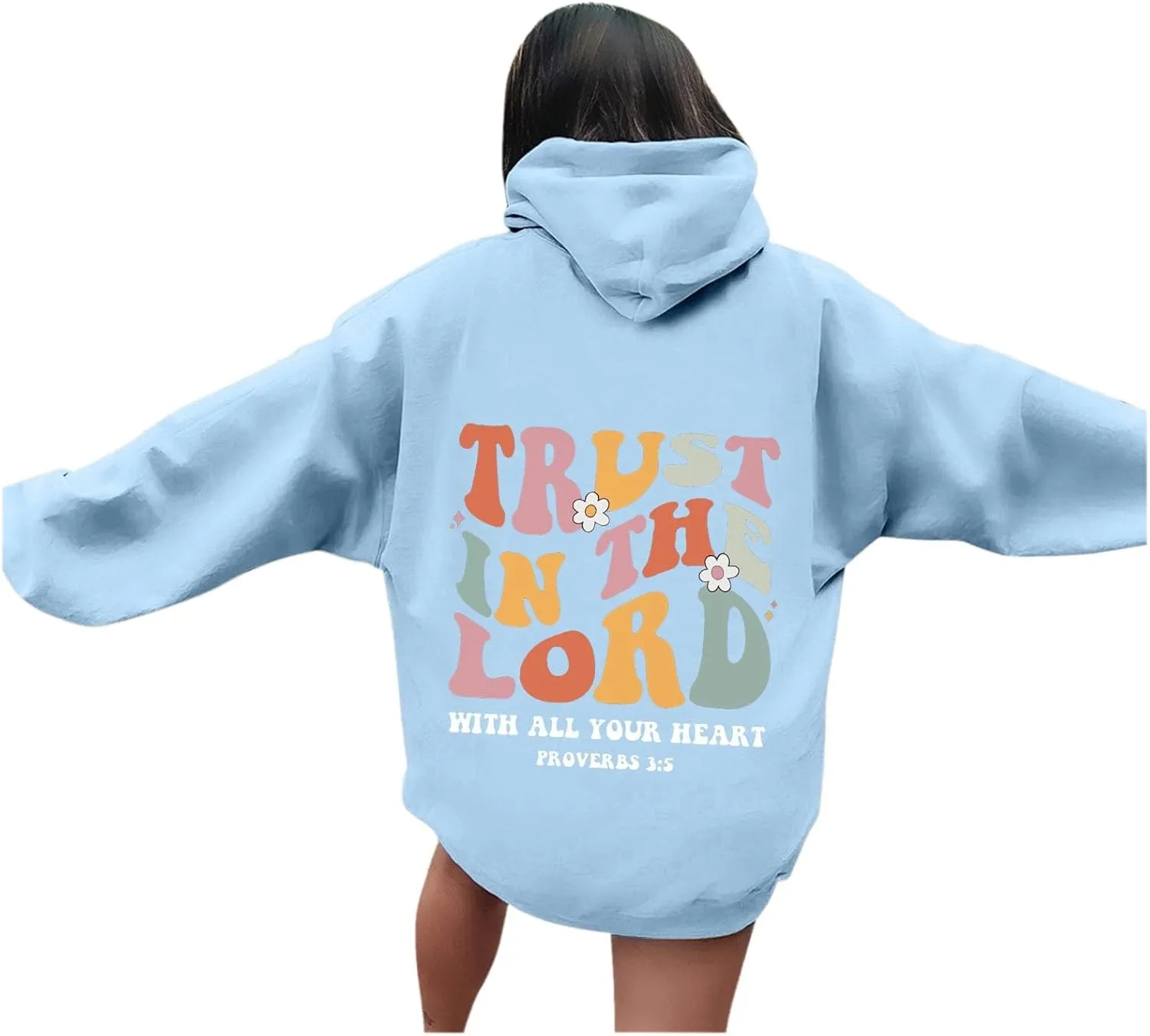 Preppy Graphic Hoodies for Teen Girls Pink Palm Puff hoodie 2024 Fall Fashion Long Sleeve Sweatshirts with Pockets