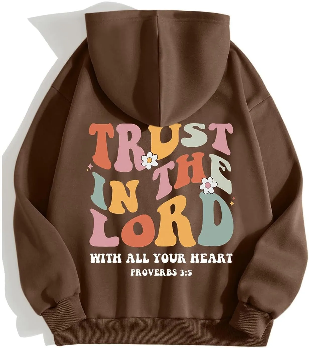 Preppy Graphic Hoodies for Teen Girls Pink Palm Puff hoodie 2024 Fall Fashion Long Sleeve Sweatshirts with Pockets