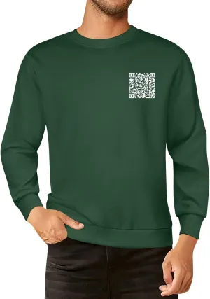 Qr Code Hoodie for Men Women Funny Fuck You Qr Code Graphic Drawstring Trendy Oversized Sweatshirt Pullover