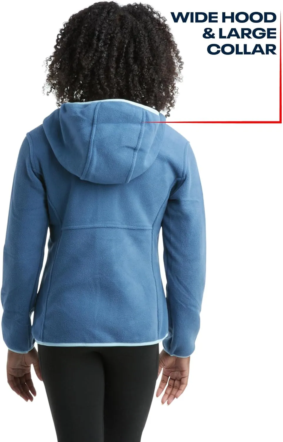 Reebok Girls' Fleece Jacket - Lightweight Polar Fleece Hoodie Sweatshirt Zip Up Jacket for Girls (Sizes: 4-16)