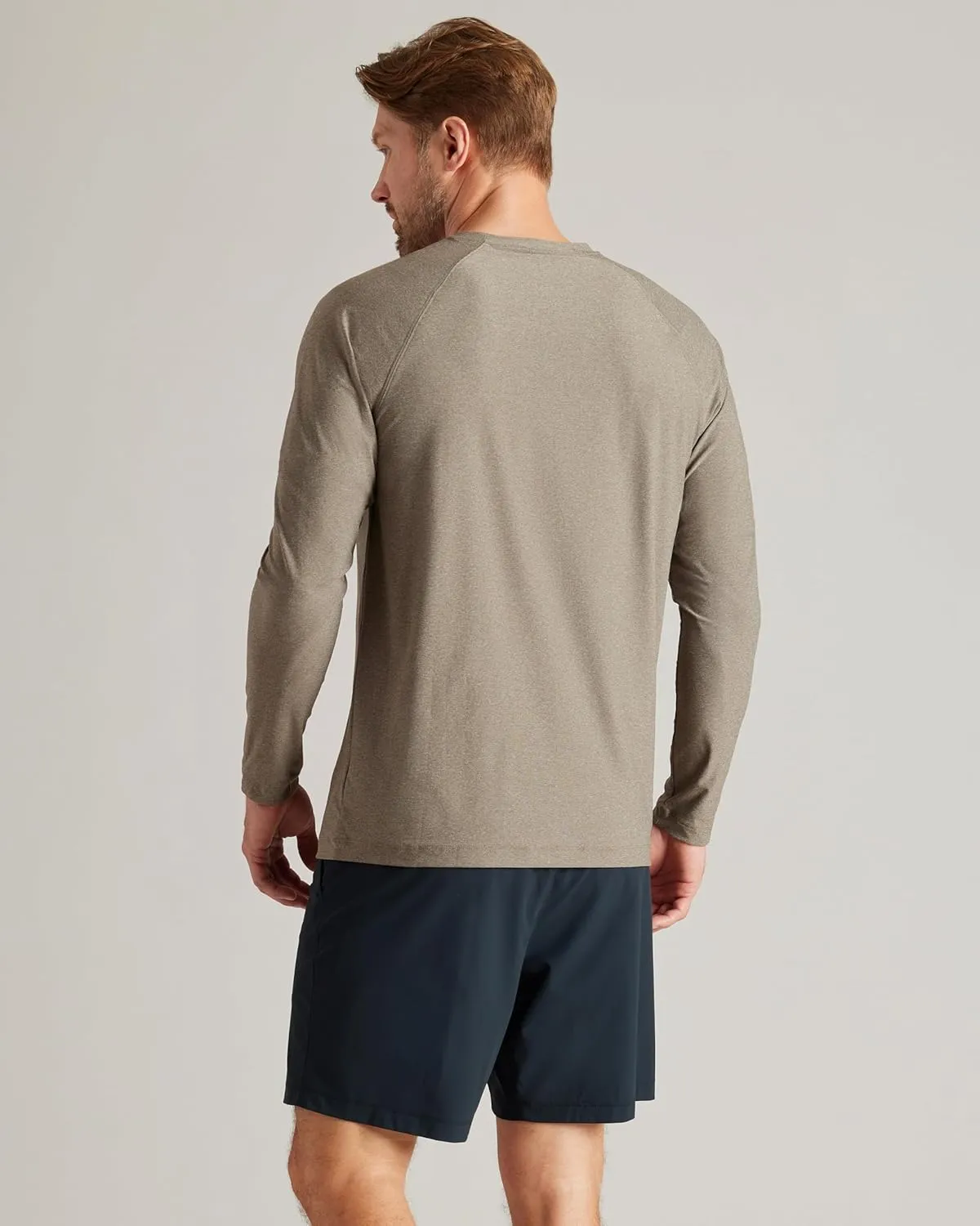 Rhone Reign Mens Long Sleeve Workout Shirts, Anti-Odor, Quick Dry Mens Gym Shirts, UPF 50 