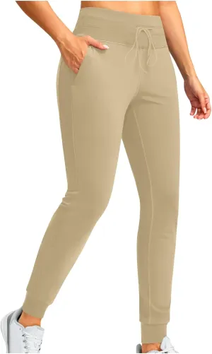 RKSTN Womens Fall Winter Yoga Pants Fleece Lined Leggings High Waist Drawstring Stretchy Sports Running Fitness Pant