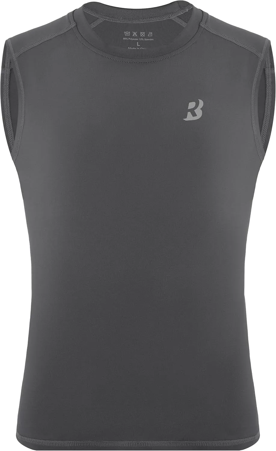 Roadbox Boys Youth Sleeveless Compression Shirt, Quick Dry Kids Undershirt, Athletic Soft Tank Tops Sport Shirts Basketball
