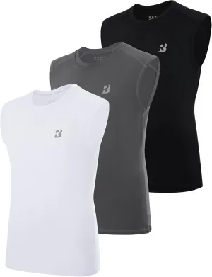 Roadbox Boys Youth Sleeveless Compression Shirt, Quick Dry Kids Undershirt, Athletic Soft Tank Tops Sport Shirts Basketball