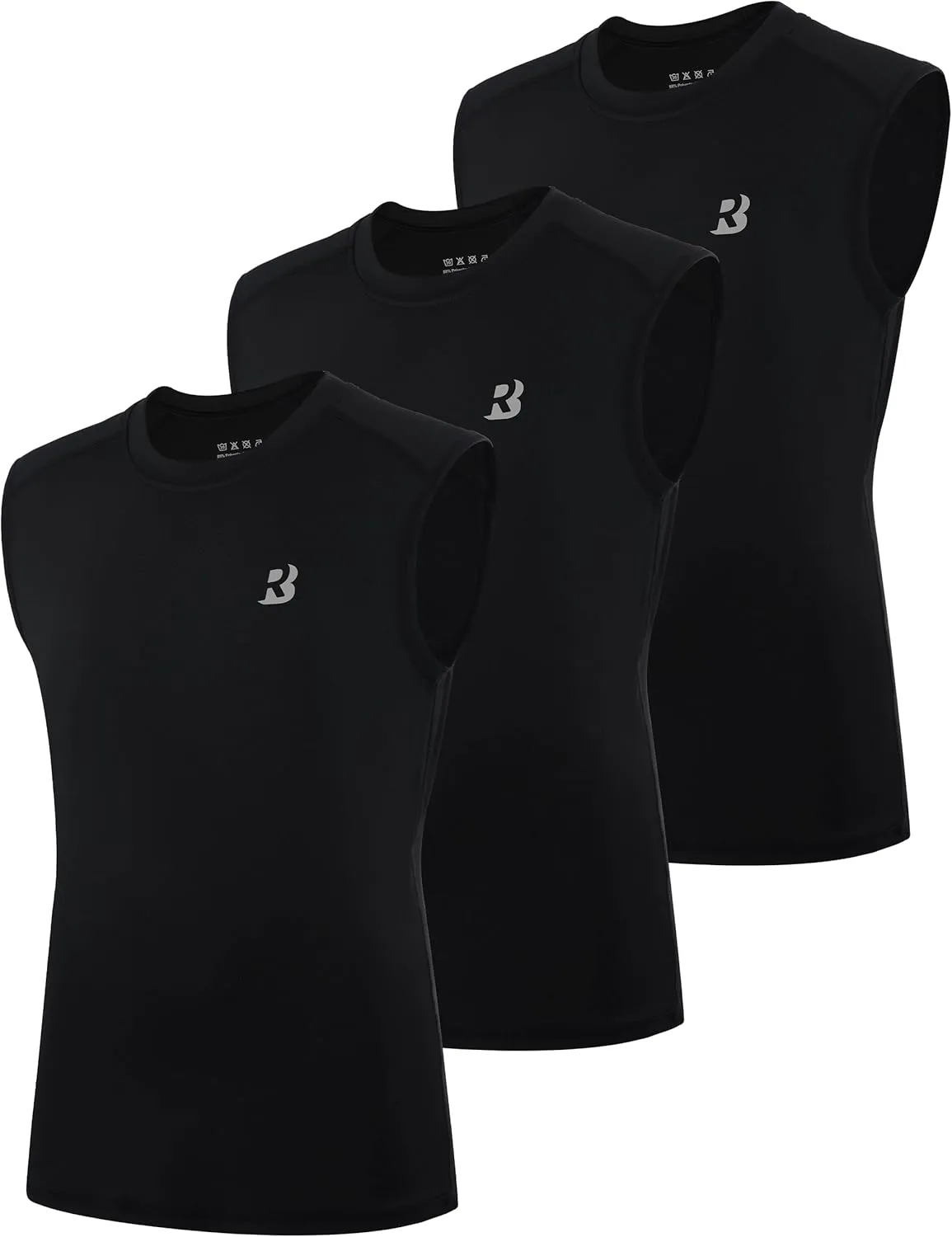 Roadbox Boys Youth Sleeveless Compression Shirt, Quick Dry Kids Undershirt, Athletic Soft Tank Tops Sport Shirts Basketball