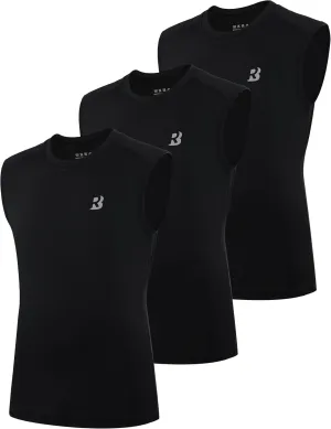 Roadbox Boys Youth Sleeveless Compression Shirt, Quick Dry Kids Undershirt, Athletic Soft Tank Tops Sport Shirts Basketball