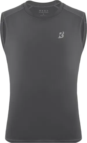 Roadbox Boys Youth Sleeveless Compression Shirt, Quick Dry Kids Undershirt, Athletic Soft Tank Tops Sport Shirts Basketball