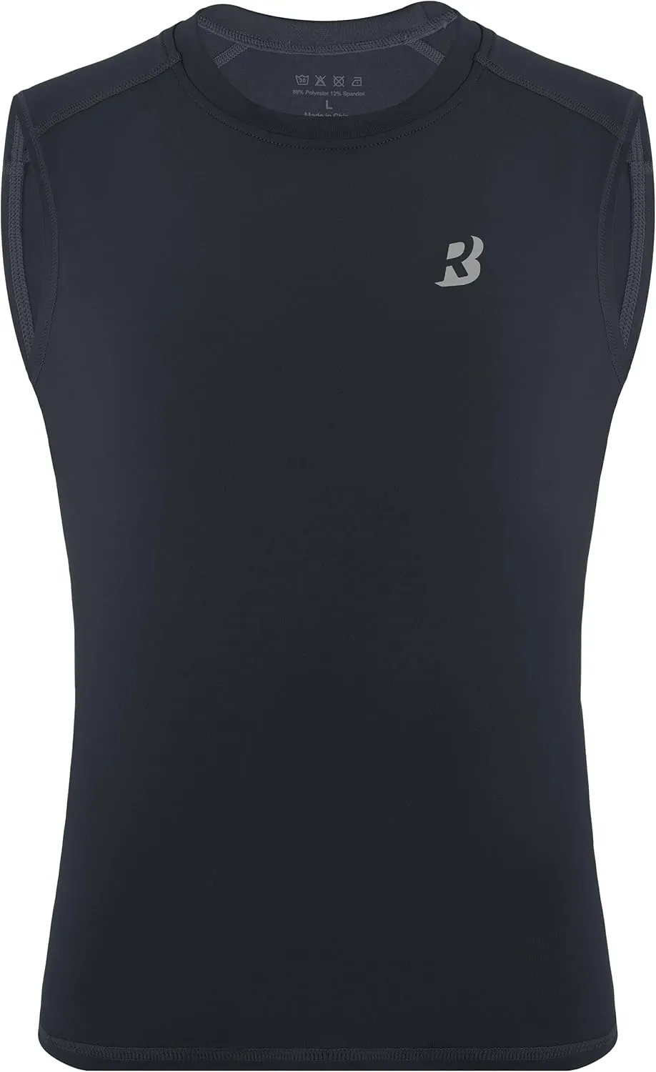 Roadbox Boys Youth Sleeveless Compression Shirt, Quick Dry Kids Undershirt, Athletic Soft Tank Tops Sport Shirts Basketball