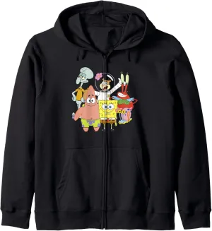 SpongeBob Oversized Beach Group Zip Hoodie