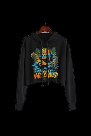 StonerDays Happy Halloweed Crop Top Hoodie
