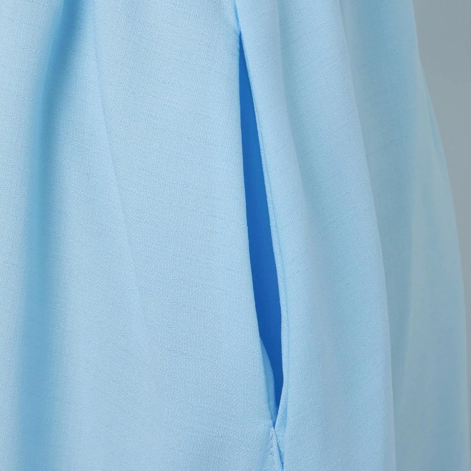 Summer Dresses Women Sleeveless Halter V-Neck Solid Color Midi Dress Casual Beach Sun Dresses 2024 Trendy Swing Dress