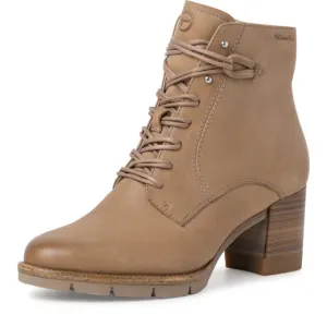 Tamaris 25108-29 474 Ladies Desert Nubuck Zip & Lace Ankle Boots