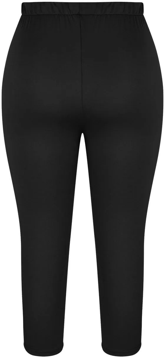 TARIENDY Capri Leggings for Women 2025 Trendy High Waist Workout Pants Tummy Control Loose Comfy Yoga Sweatpants Trouser