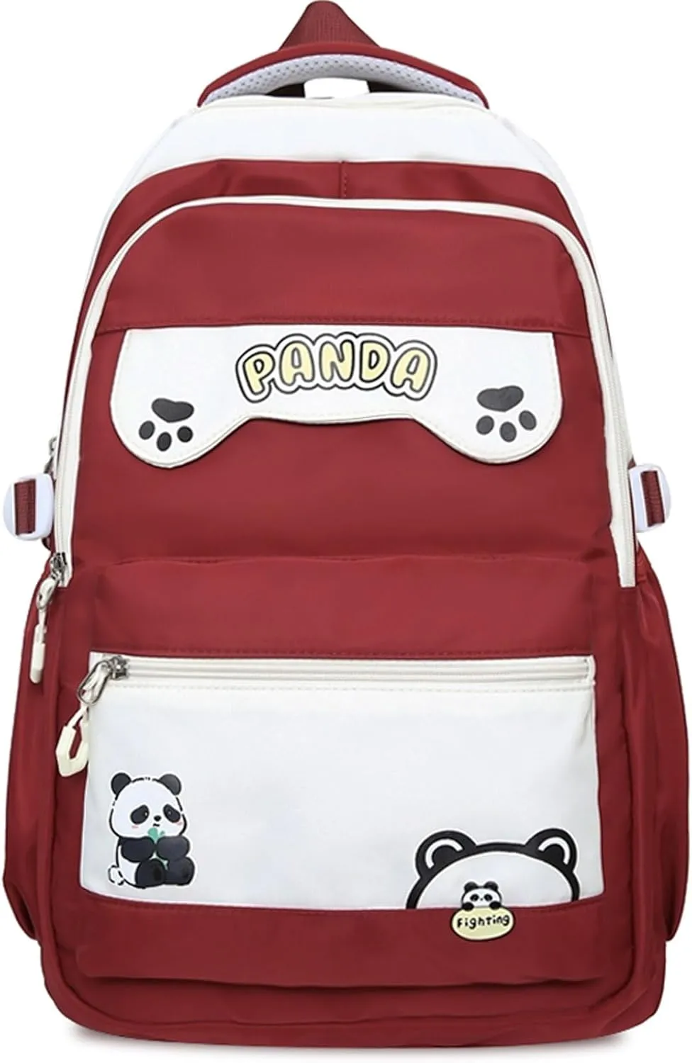 Teclado Kawaii Backpack 18.1 Inch Cute Bookbags Lightweight Laptop Bag Casual Travel Daypacks (Red)