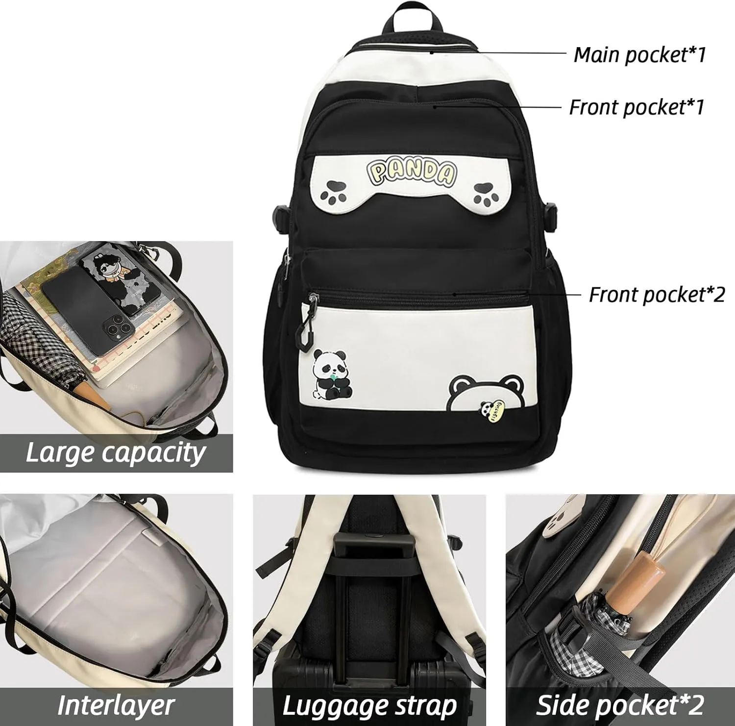 Teclado Kawaii Backpack 18.1 Inch Cute Bookbags Lightweight Laptop Bag Casual Travel Daypacks (Red)
